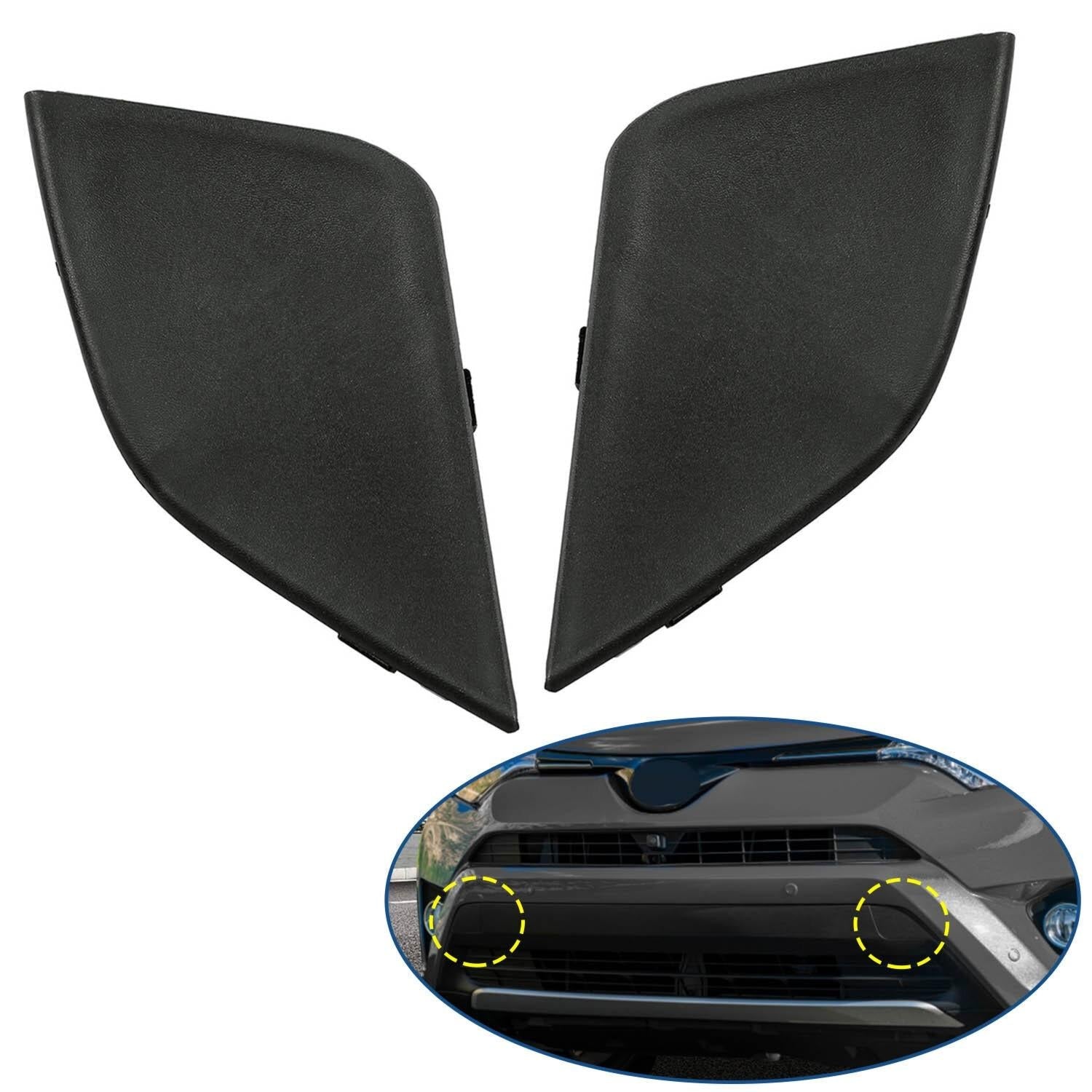 Front Bumper Tow Hook Eye Cover Cap For Toyota RAV4 2016 2017 2018 Left & Right