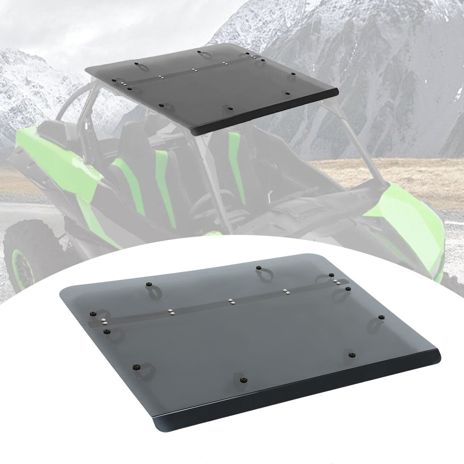 For 2020+ Kawasaki Teryx KRX 1000 Smoked Tinted Transparent Hard Top Roof