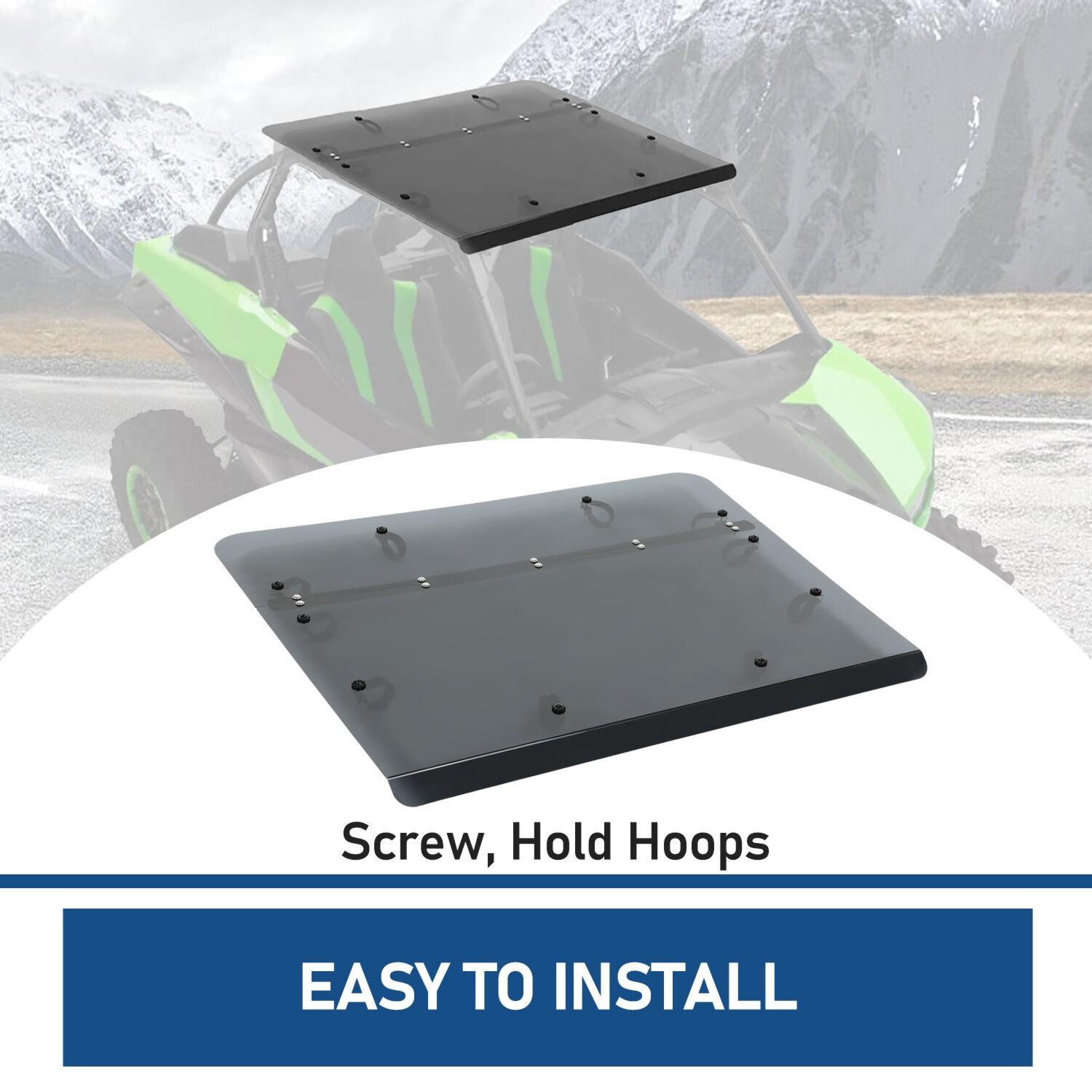 For 2020+ Kawasaki Teryx KRX 1000 Smoked Tinted Transparent Hard Top Roof