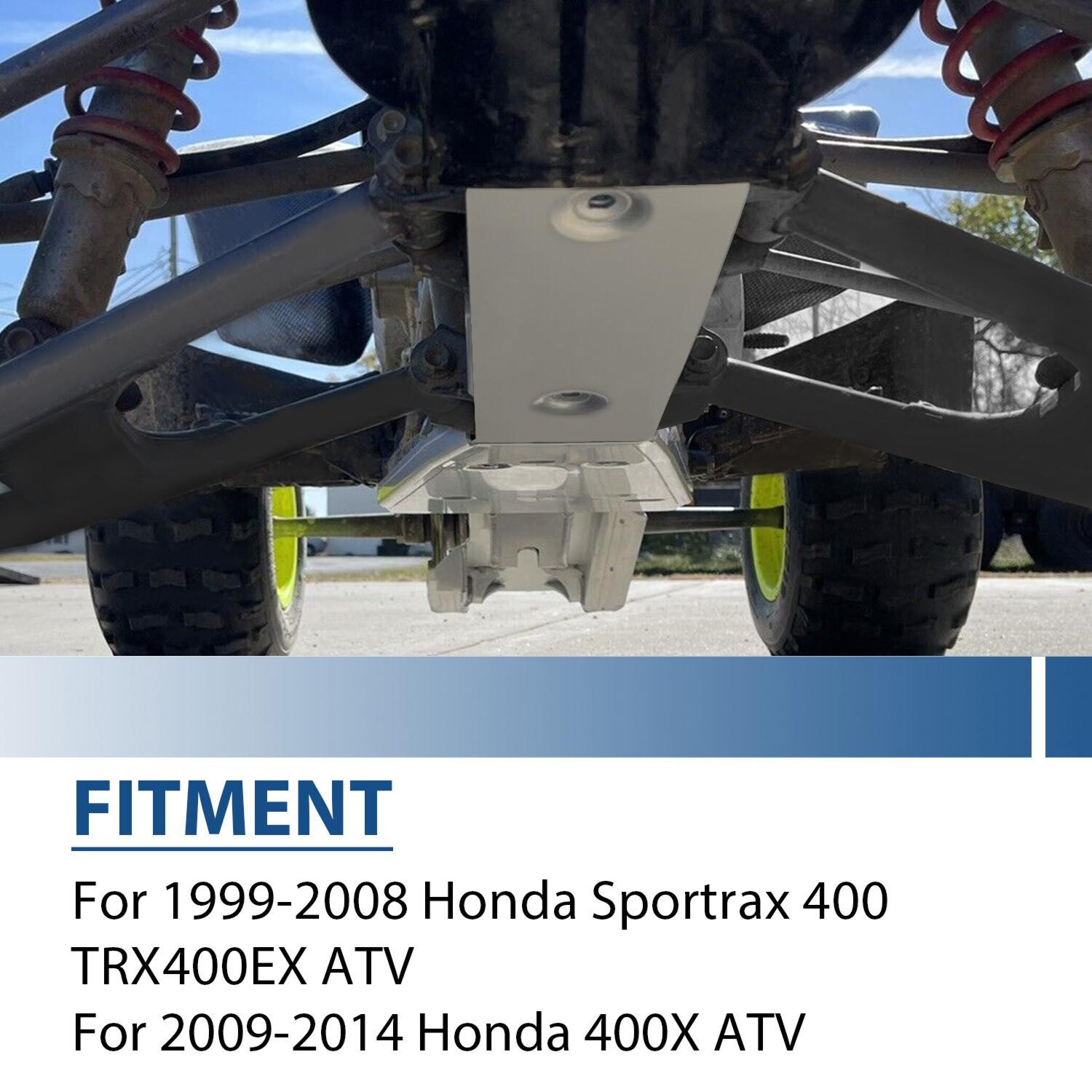 For Honda TRX 400X/400EX Full Chassis Glide & Swing Arm Skid Plate Gaurd 99-14