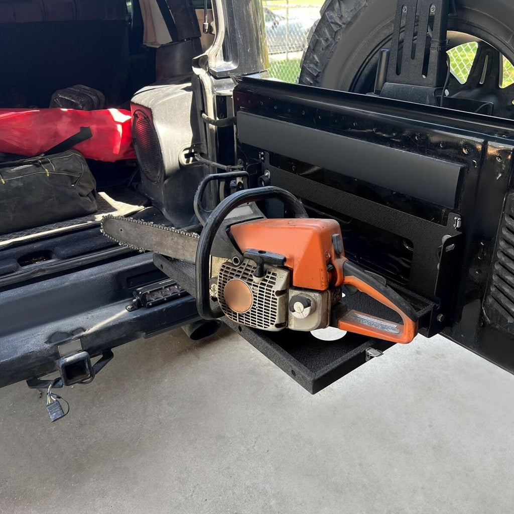 Rear Door Tailgate Table Cargo Shelf Rack Holder For Jeep Wrangler JK JKU 07-19
