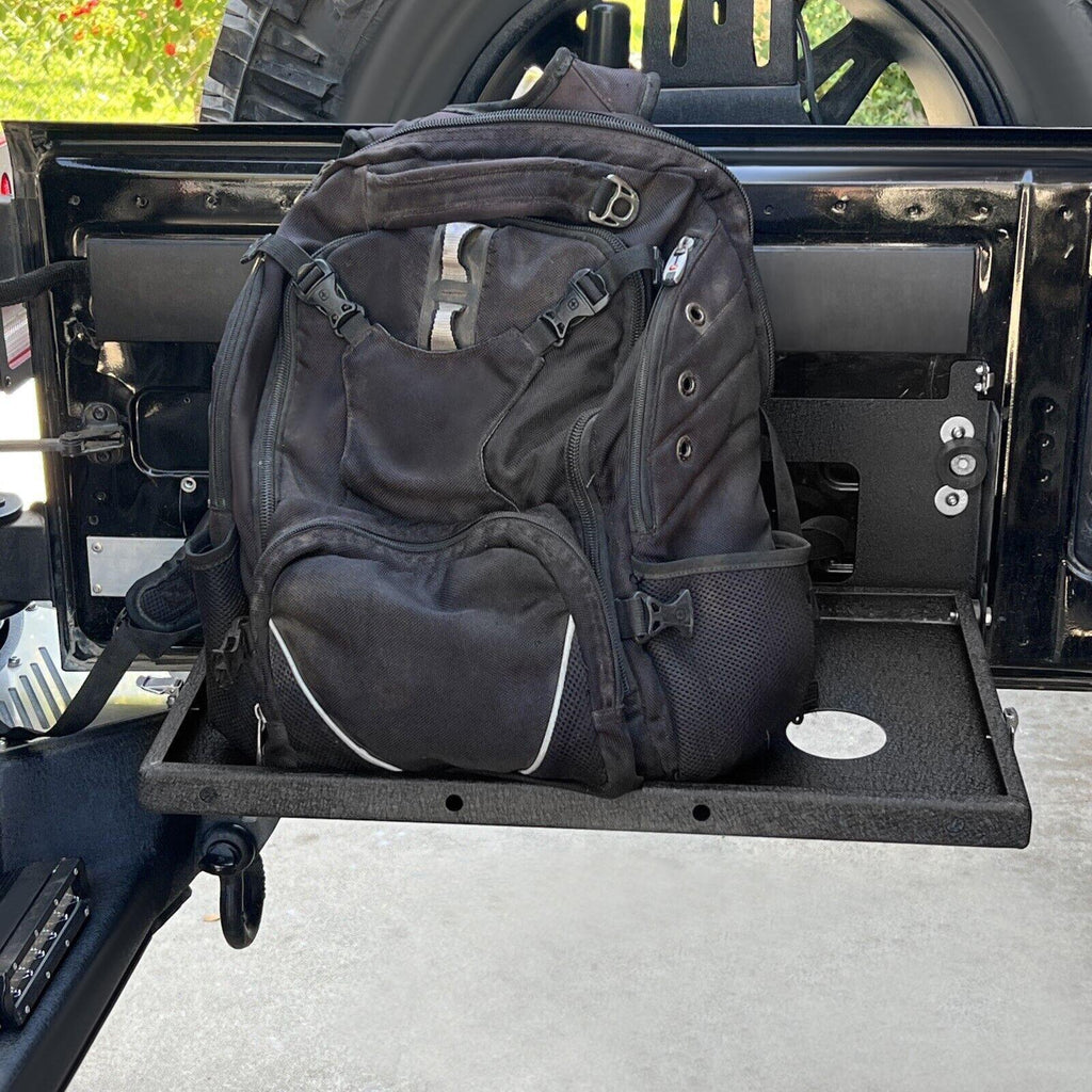 Rear Door Tailgate Table Cargo Shelf Rack Holder For Jeep Wrangler JK JKU 07-19