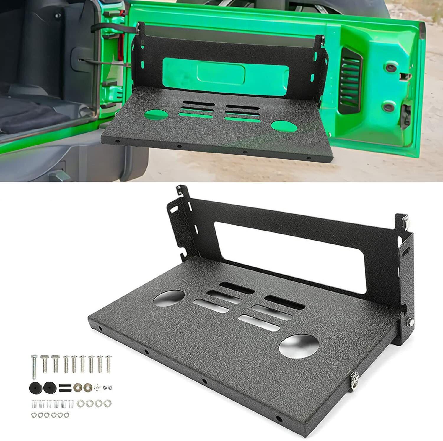 Rear Door Tailgate Table Cargo Shelf Rack Holder For Jeep Wrangler JK JKU 07-19