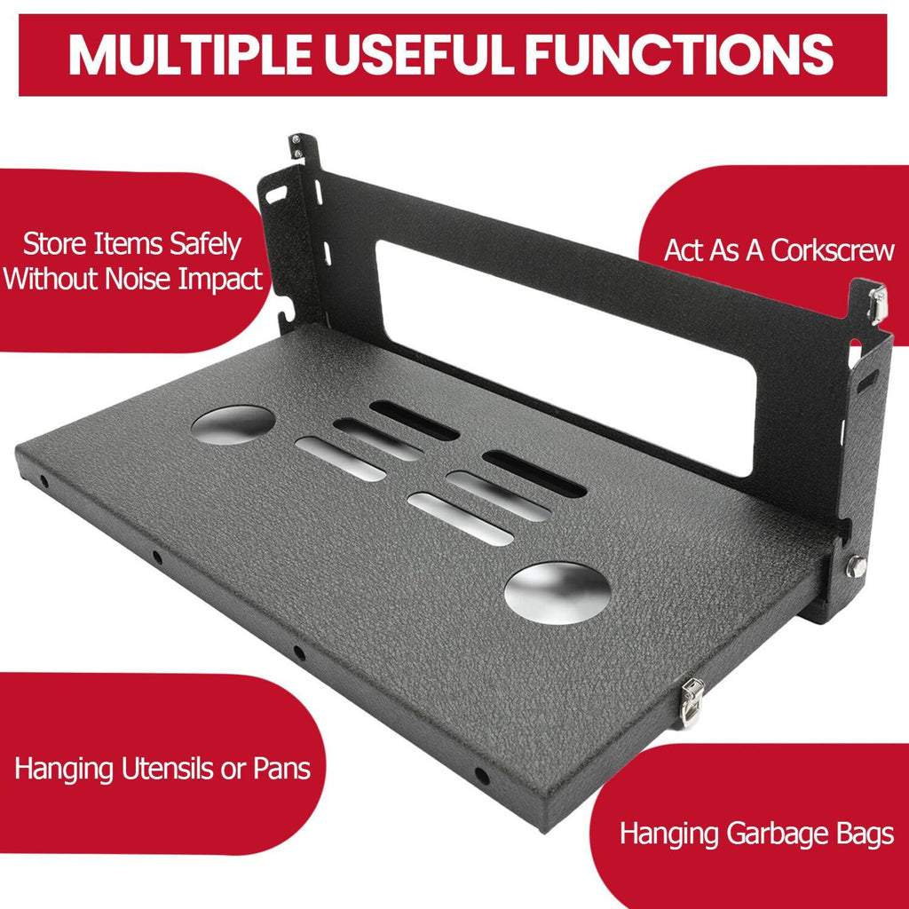 Rear Door Tailgate Table Cargo Shelf Rack Holder For Jeep Wrangler JK JKU 07-19