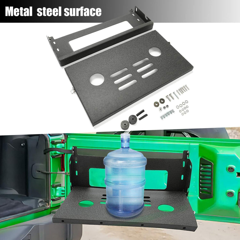 Rear Door Tailgate Table Cargo Shelf Rack Holder For Jeep Wrangler JK JKU 07-19