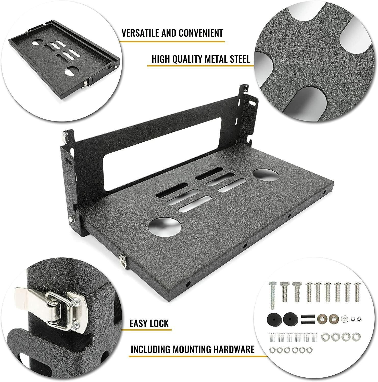 Rear Door Tailgate Table Cargo Shelf Rack Holder For Jeep Wrangler JK JKU 07-19