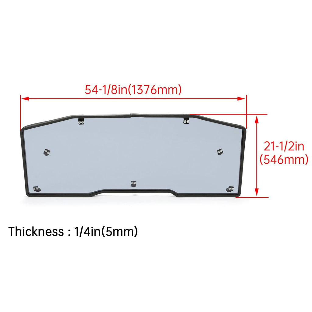 Heavy Duty Tinted Rear Windshield For 2016-2022 2023 Can-Am Defender HD / MAX HD