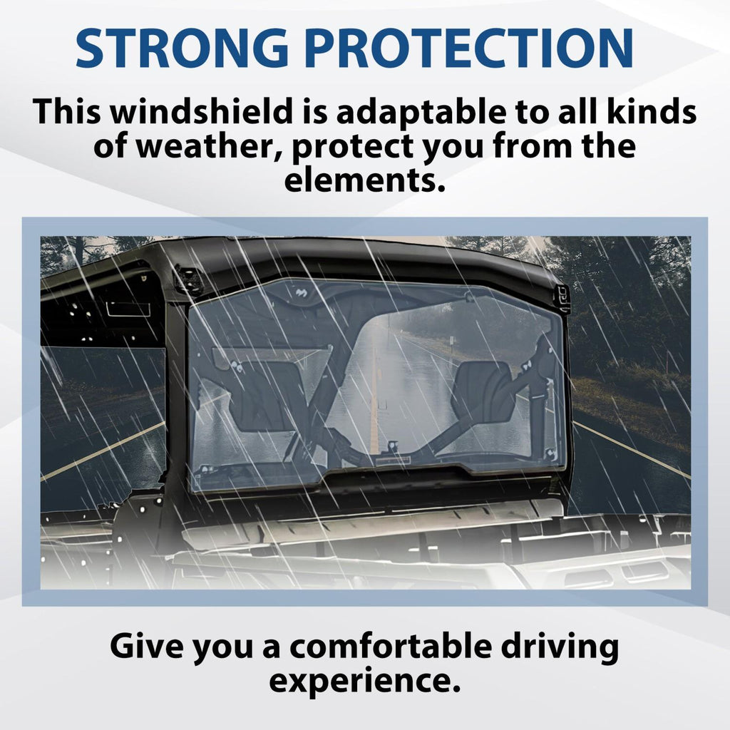 Heavy Duty Tinted Rear Windshield For 2016-2022 2023 Can-Am Defender HD / MAX HD