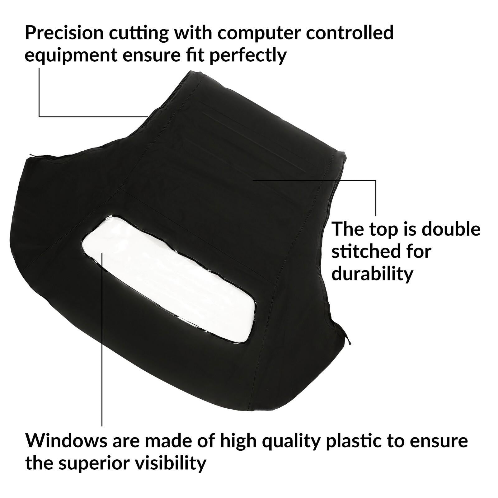 For Ford Mustang 05-14 Convertible Soft Top w/Plastic Window Sailcloth Vinyl