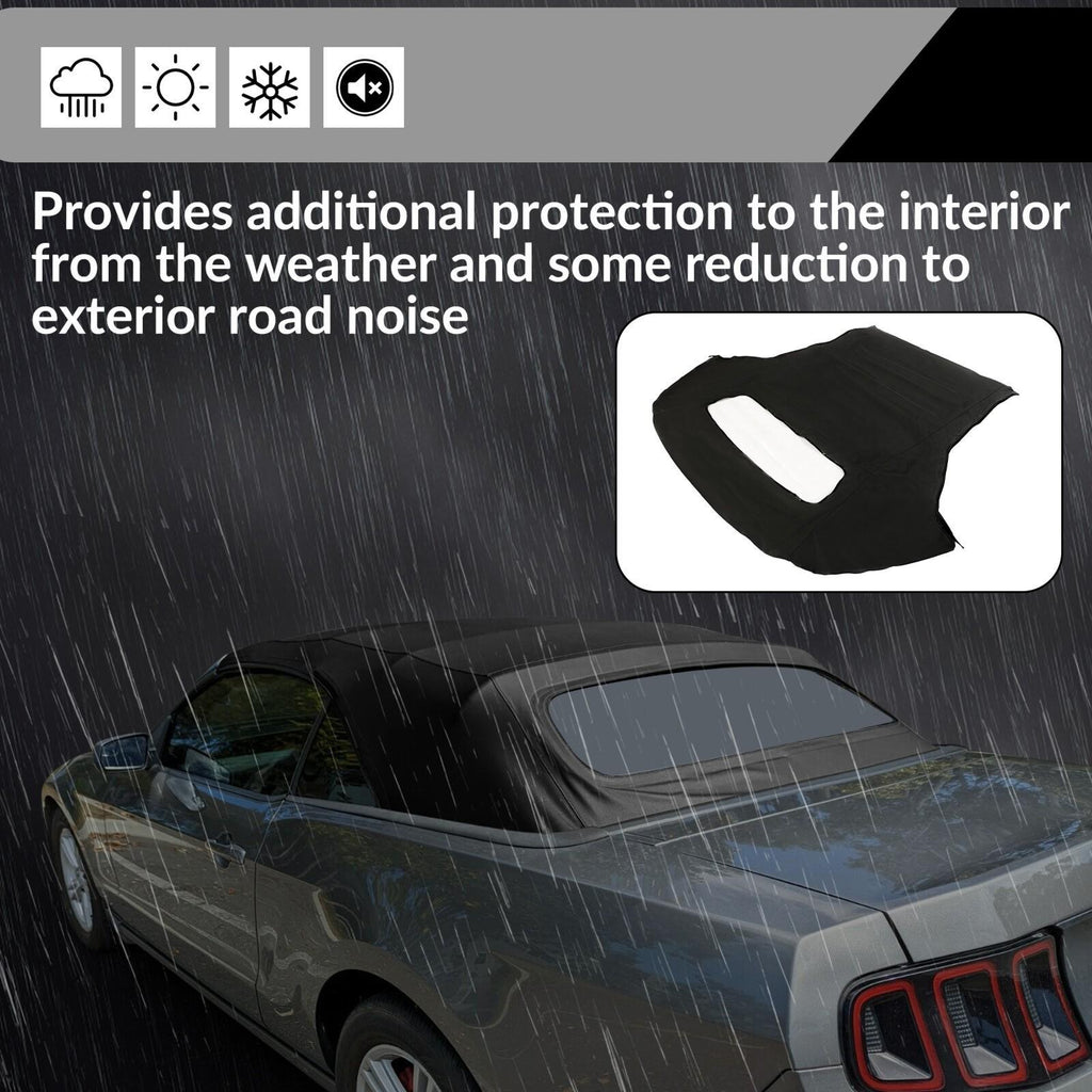 For Ford Mustang 05-14 Convertible Soft Top w/Plastic Window Sailcloth Vinyl