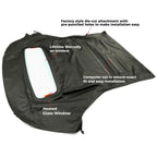 For Ford Mustang 2005-14 Convertible Soft Top w/ Glass Window - Black Sailcloth
