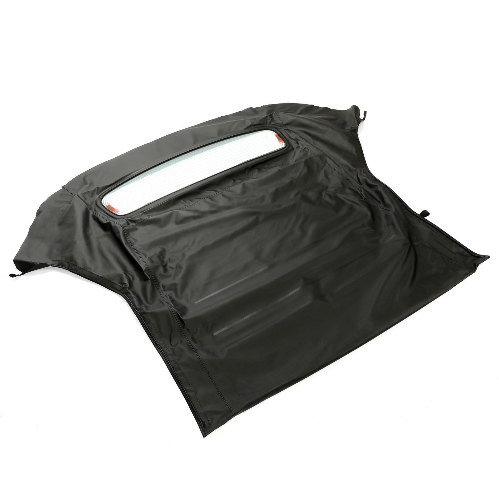 For Ford Mustang 2005-14 Convertible Soft Top w/ Glass Window - Black Sailcloth