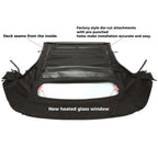 For Ford Mustang 2005-14 Convertible Soft Top w/ Glass Window - Black Sailcloth