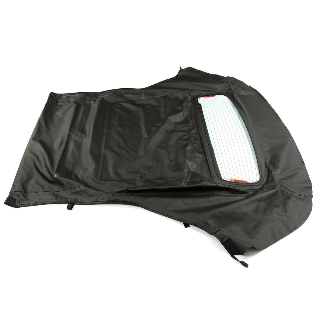 For Ford Mustang 2005-14 Convertible Soft Top w/ Glass Window - Black Sailcloth