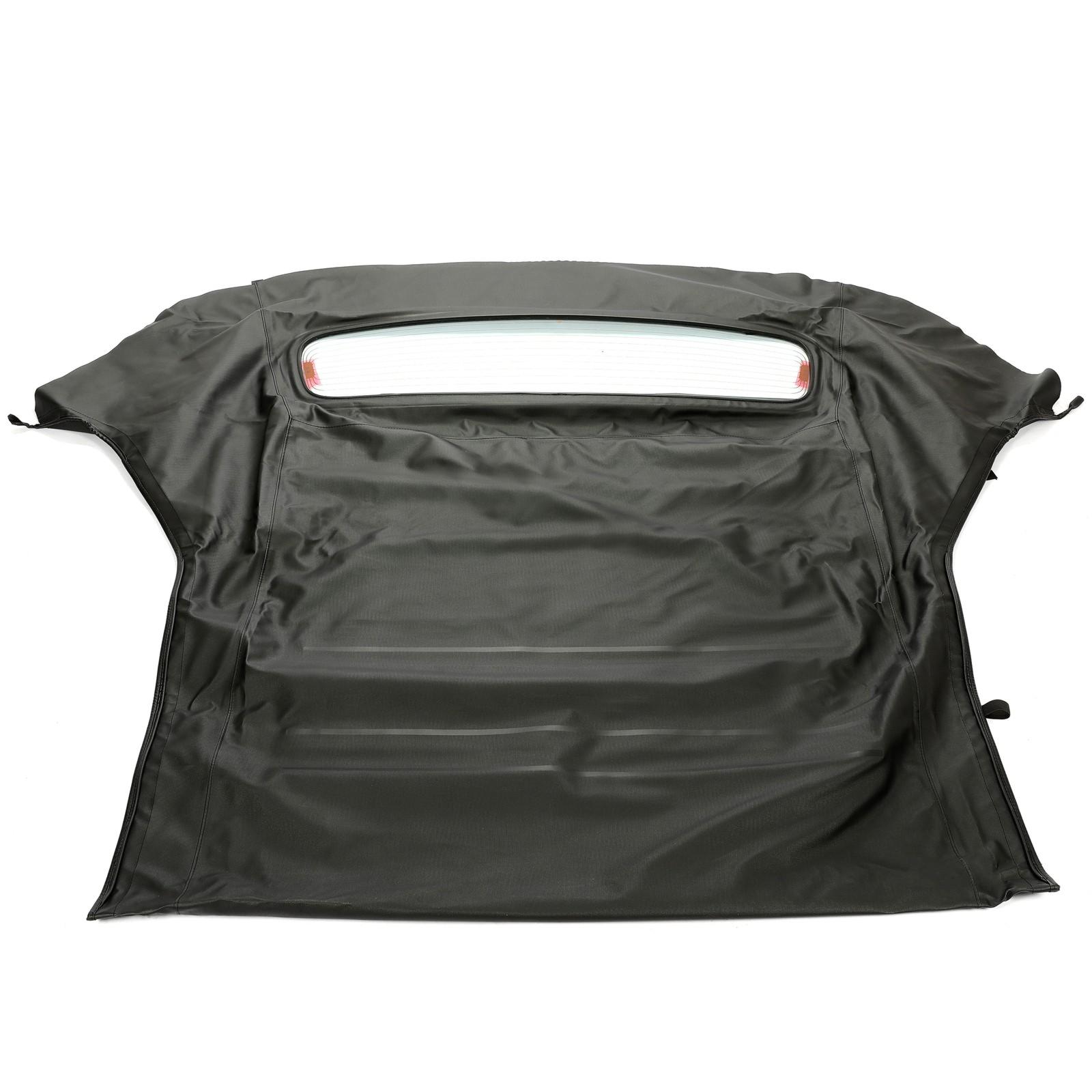 For Ford Mustang 2005-14 Convertible Soft Top w/ Glass Window - Black Sailcloth