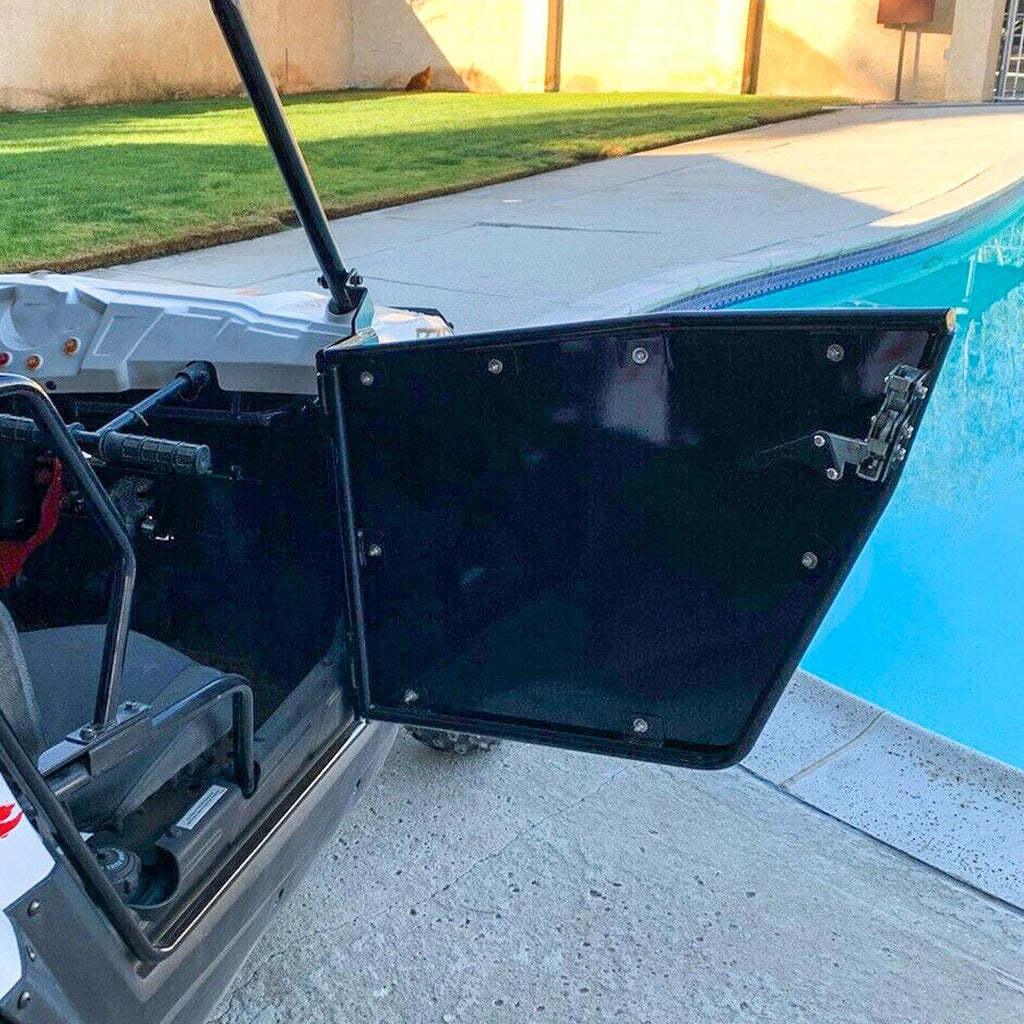 For 2009-2022 Polaris RZR 170 Aluminum Opening Doors + Heavy Duty Roof Black
