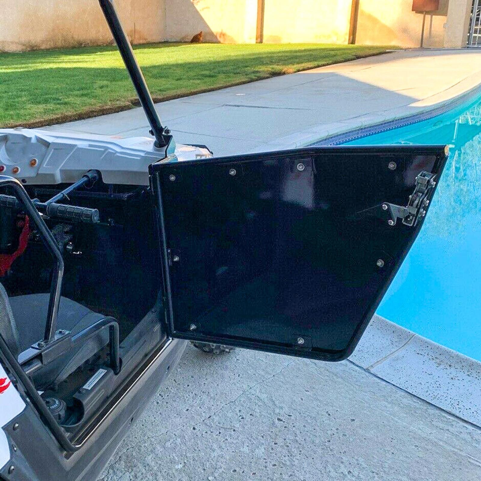 For 2009-2022 Polaris RZR 170 Aluminum Opening Doors + Heavy Duty Roof Black