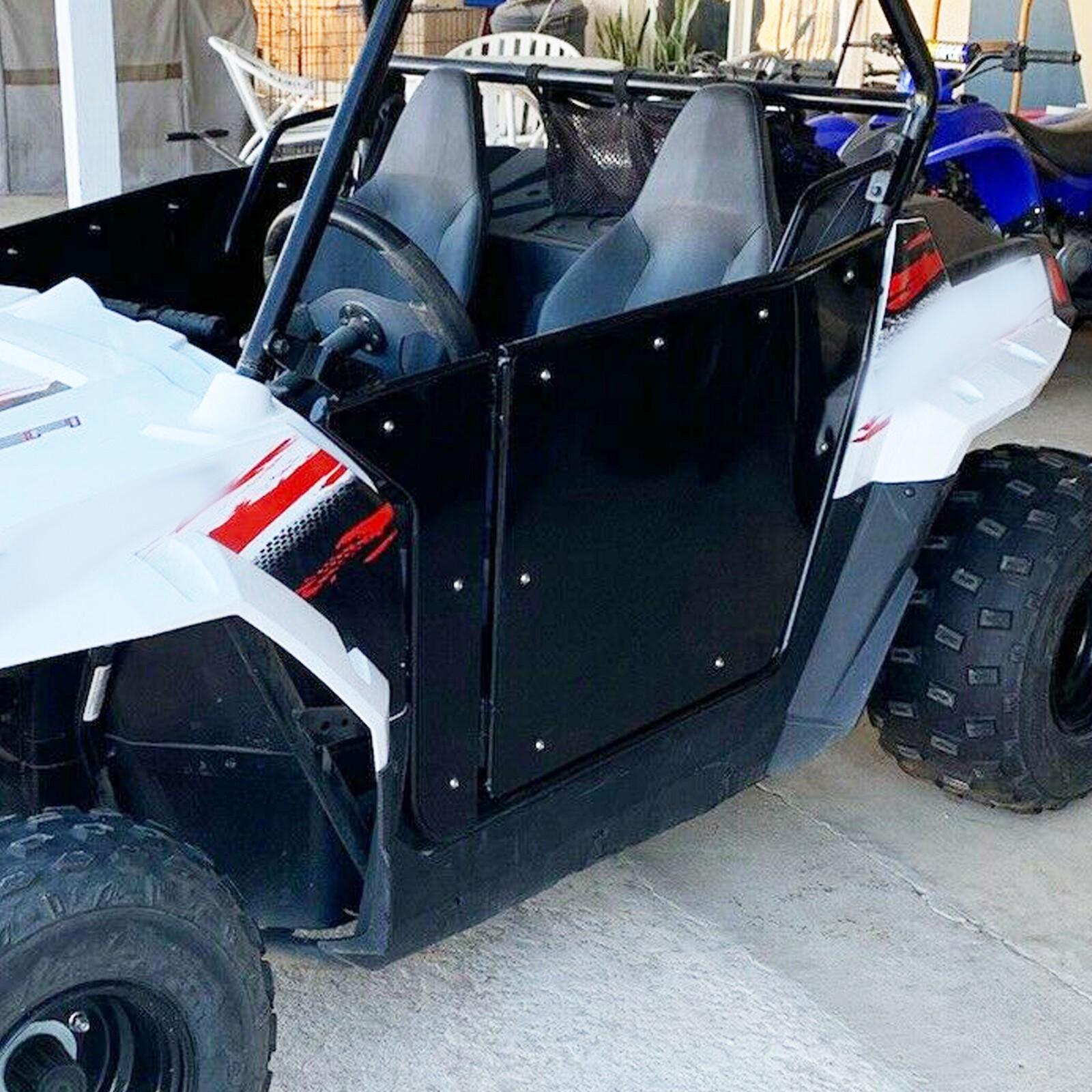 For 2009-2022 Polaris RZR 170 Aluminum Opening Doors + Heavy Duty Roof Black