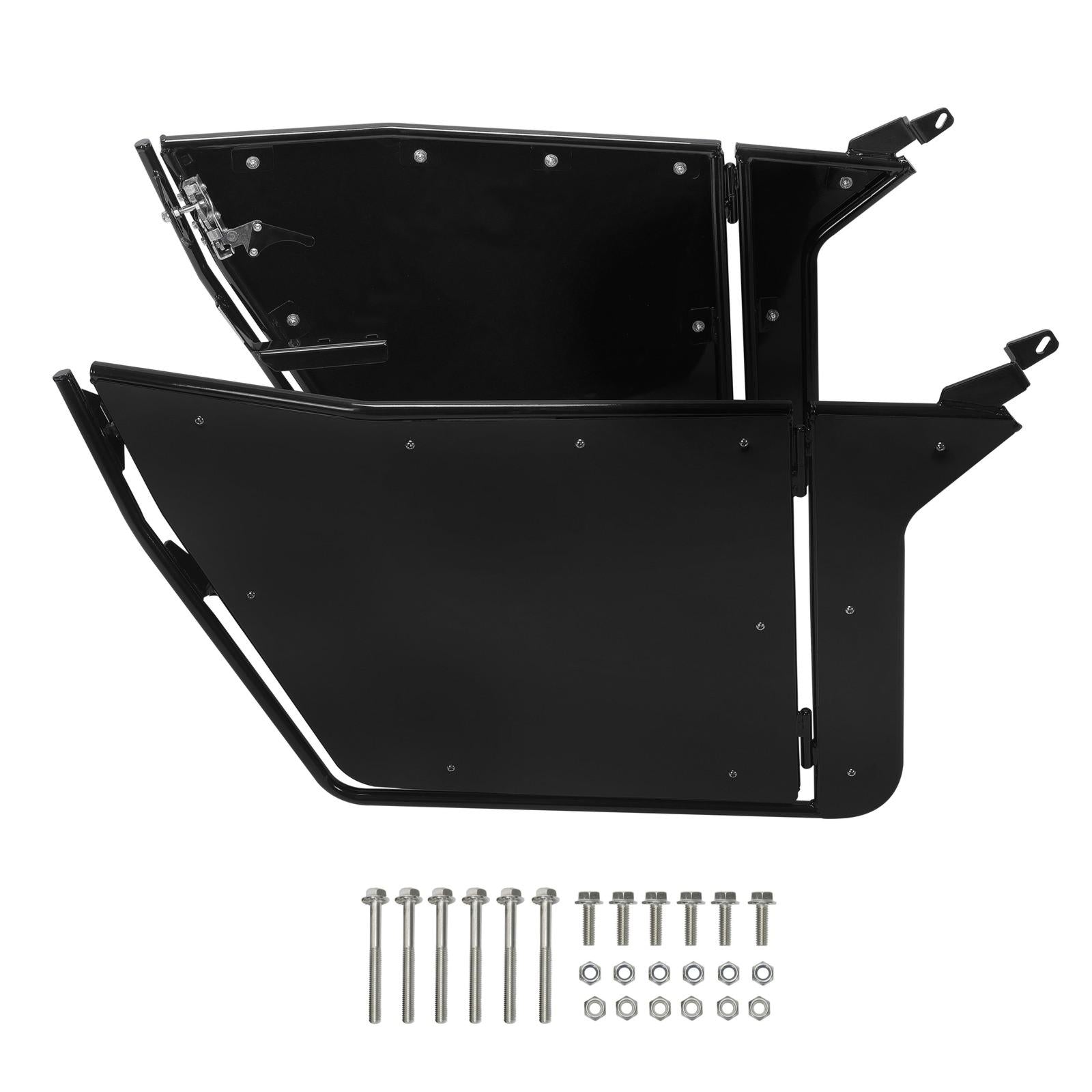 For 2009-2022 Polaris RZR 170 Aluminum Opening Doors + Heavy Duty Roof Black