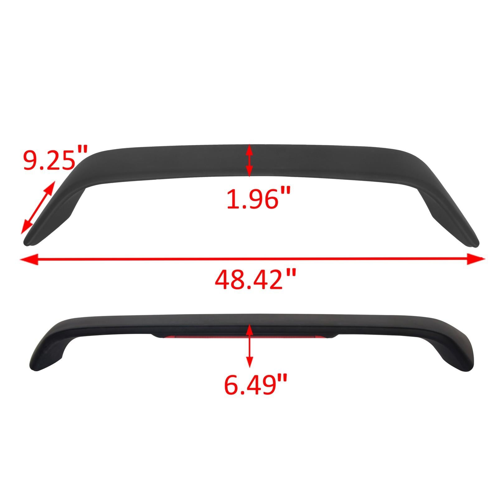 FOR HONDA CIVIC 4DR 2DR EM EJ Si 96-2000 TRUNK SPOILER WING W/ LED BRAKE LIGHT