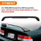 FOR HONDA CIVIC 4DR 2DR EM EJ Si 96-2000 TRUNK SPOILER WING W/ LED BRAKE LIGHT