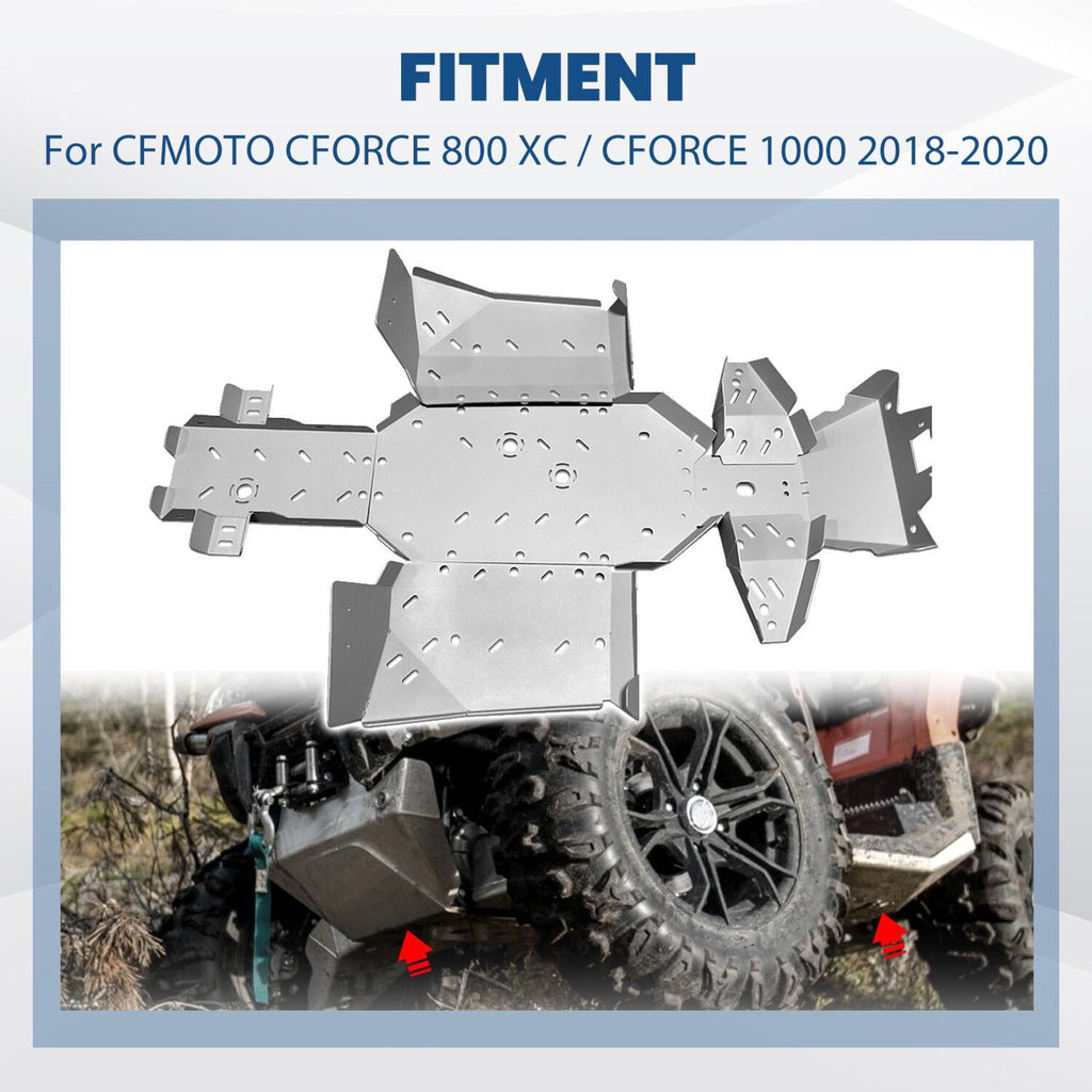 Full Chassis Skid Plate Aluminum For CFMOTO CFORCE 800 xc / 1000 2018 2019 2024