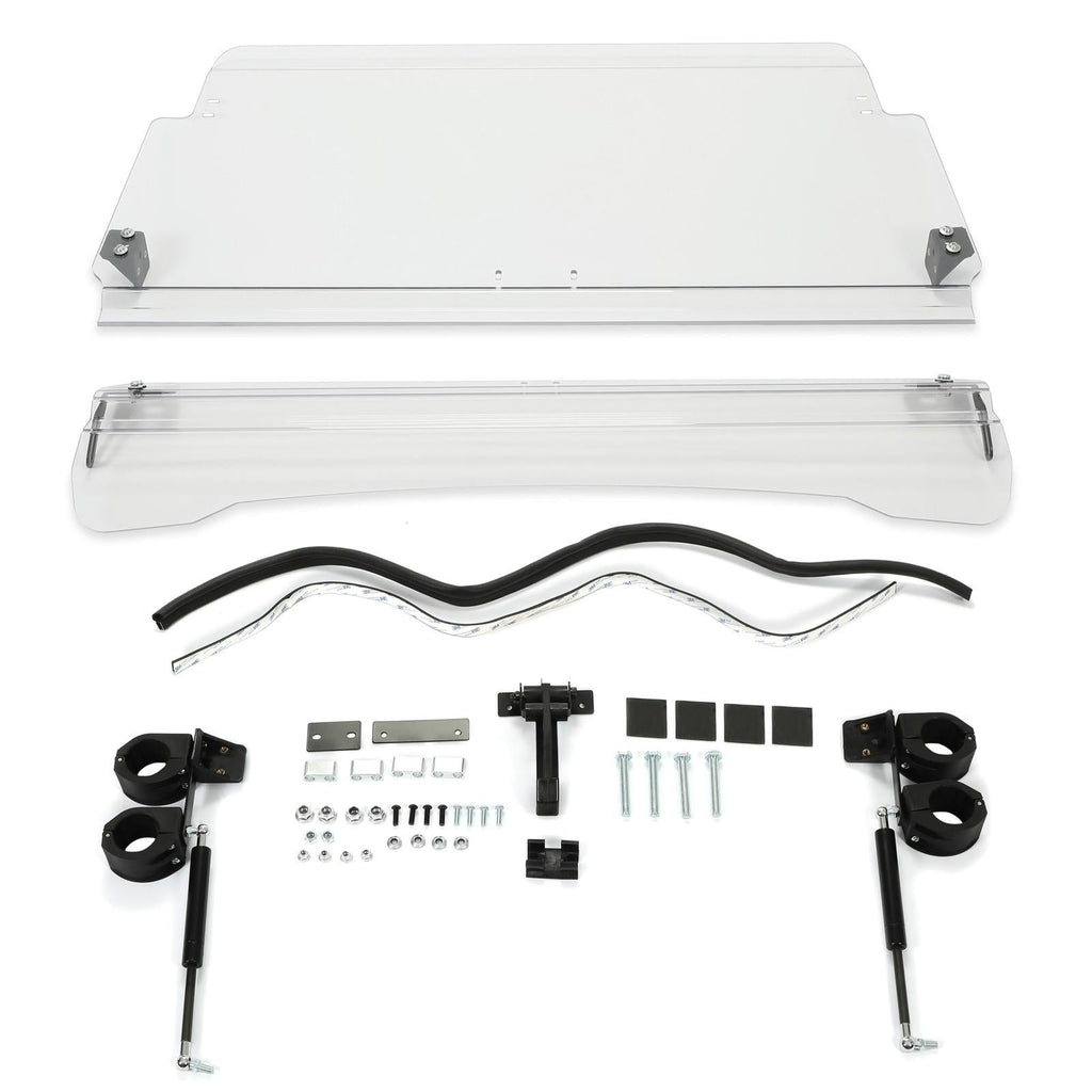 Front 2-IN-1 Windshield Clear For Polaris RZR 800, 900 XP 2008-2014 Flip