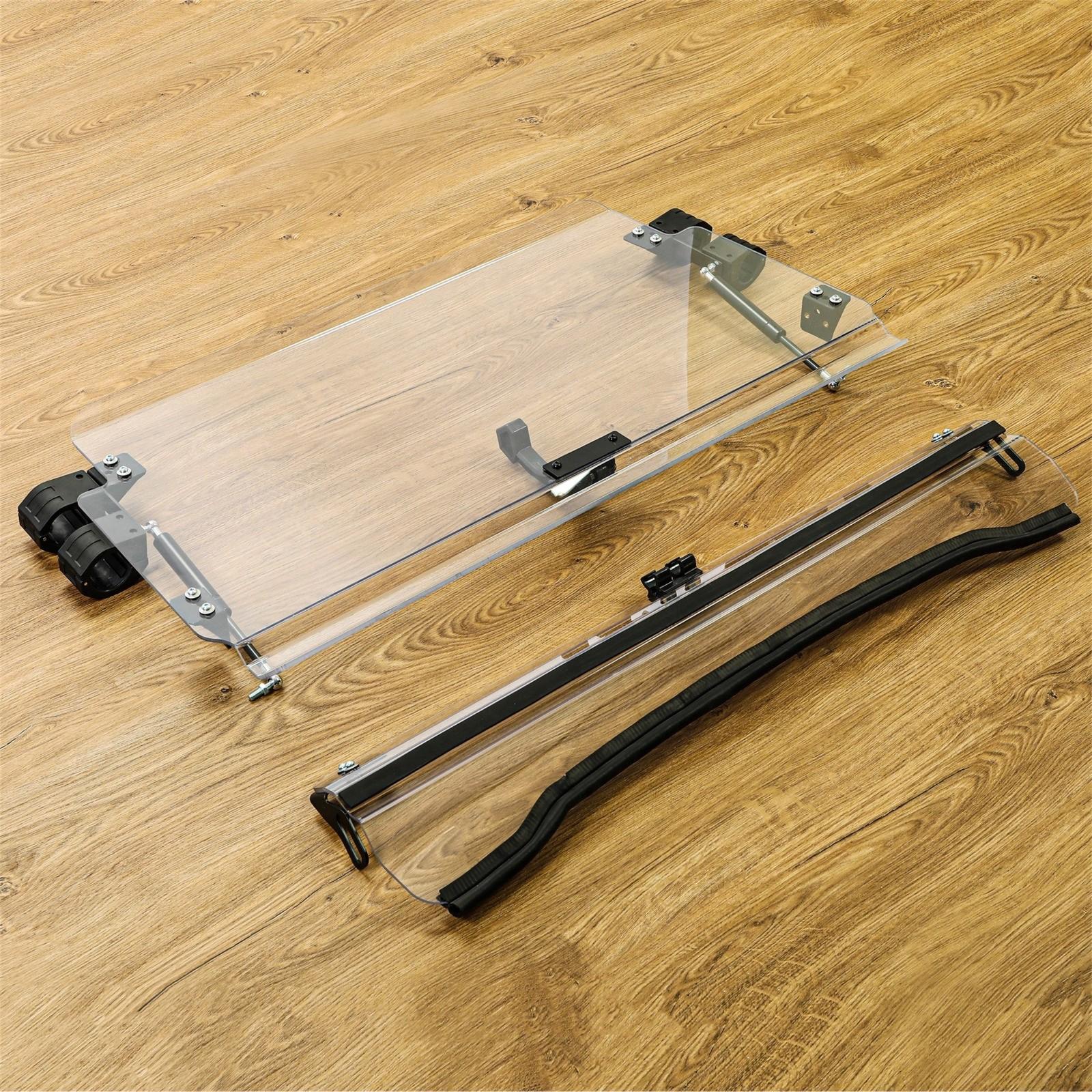 Front 2-IN-1 Windshield Clear For Polaris RZR 800, 900 XP 2008-2014 Flip
