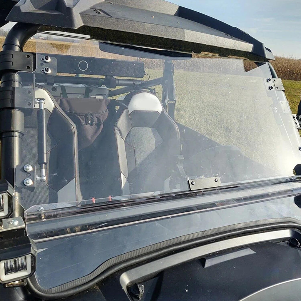 Front 2-IN-1 Windshield Clear For Polaris RZR 800, 900 XP 2008-2014 Flip