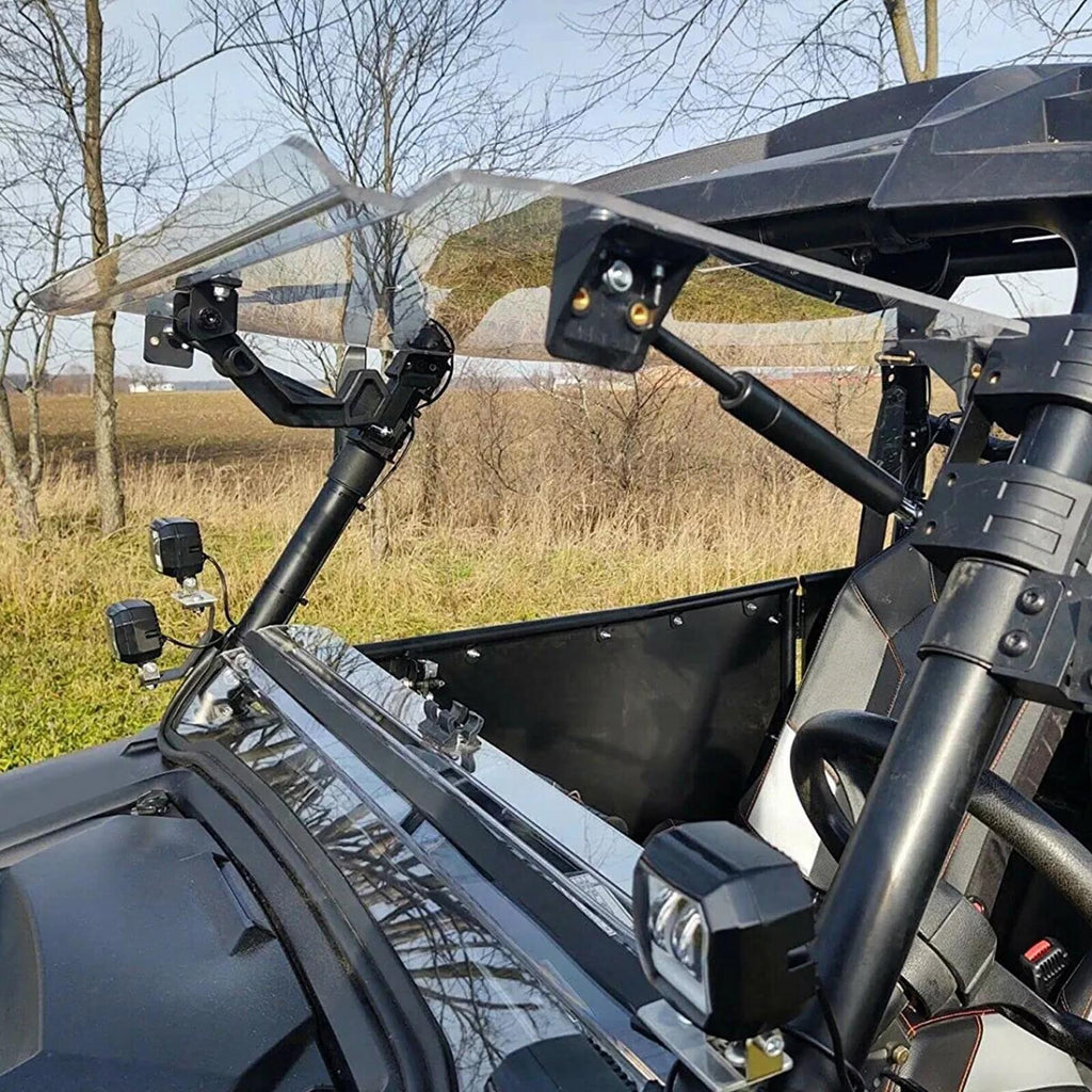 Front 2-IN-1 Windshield Clear For Polaris RZR 800, 900 XP 2008-2014 Flip