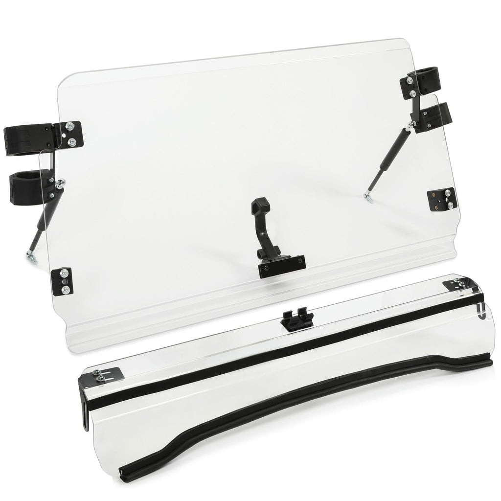 Front 2-IN-1 Windshield Clear For Polaris RZR 800, 900 XP 2008-2014 Flip