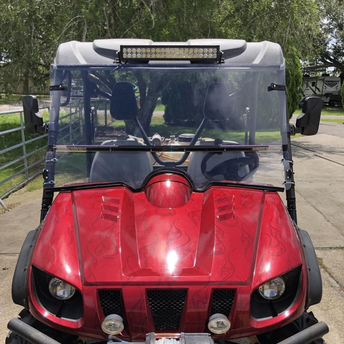 0.177" UTV Front Folding Windshields For 2004-2013 Yamaha Rhino 450 / 660 / 700