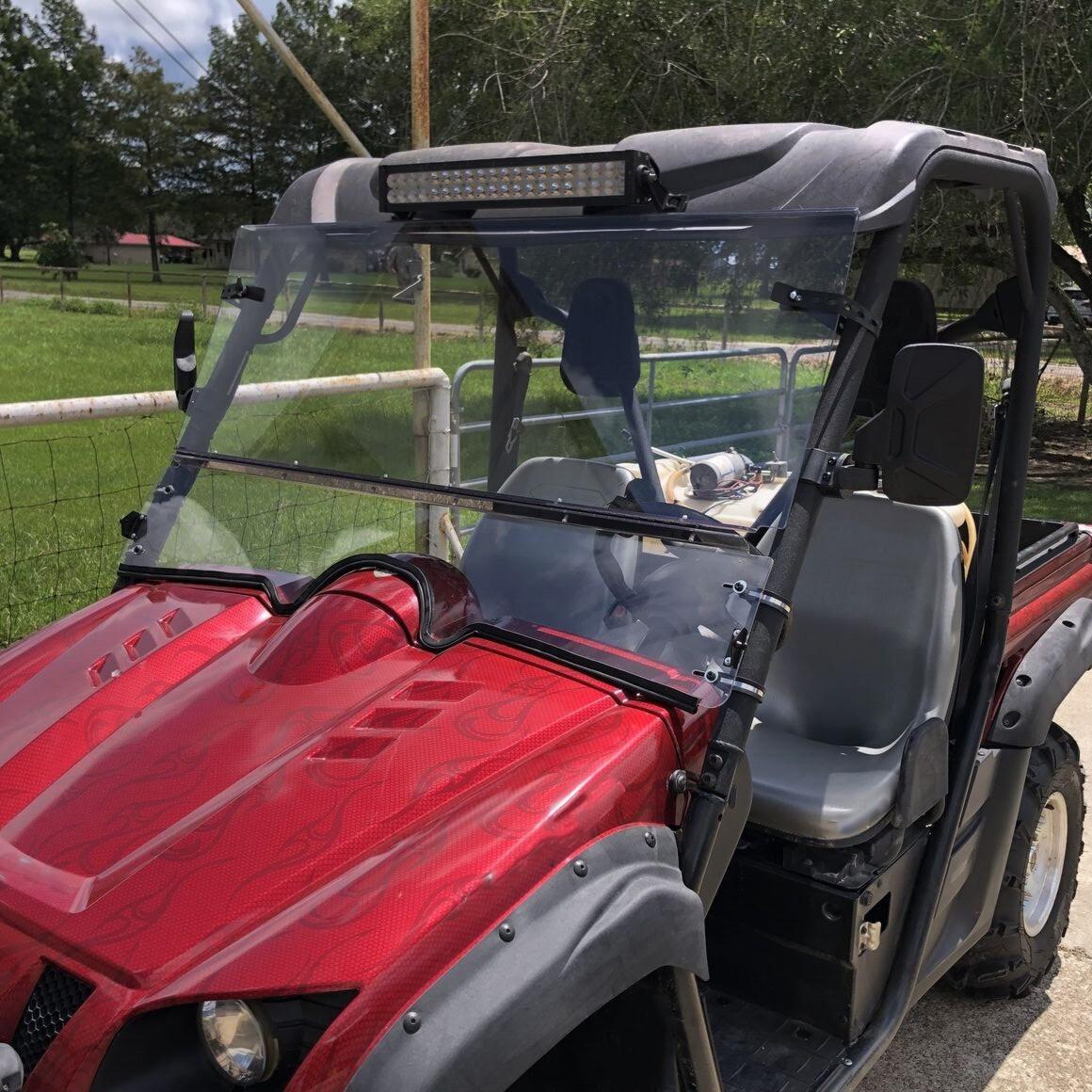 0.177" UTV Front Folding Windshields For 2004-2013 Yamaha Rhino 450 / 660 / 700