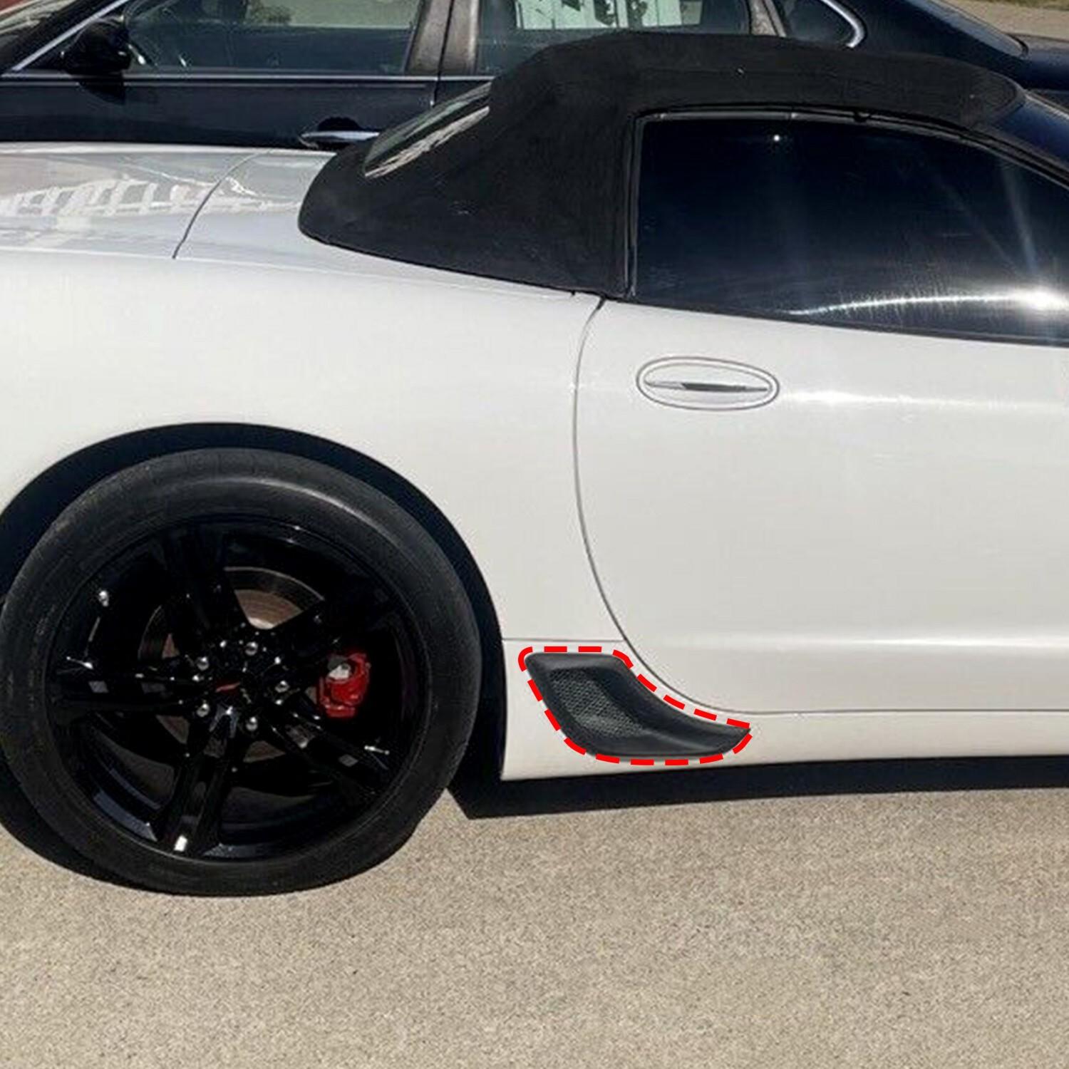 Rear Lower Brake Cove Duct Scoop Vent Kit For 1997-2004 C5 Corvette Z06 ZO6