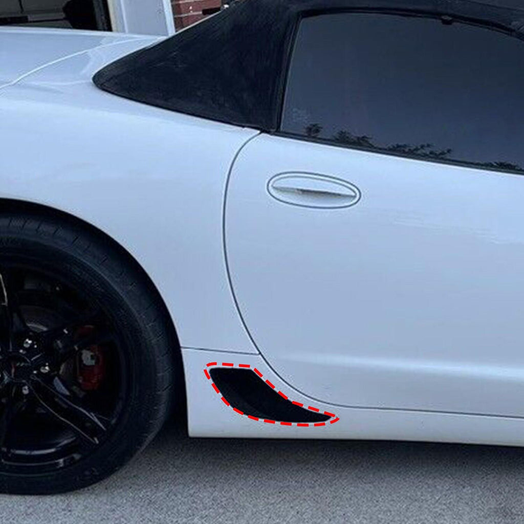 Rear Lower Brake Cove Duct Scoop Vent Kit For 1997-2004 C5 Corvette Z06 ZO6