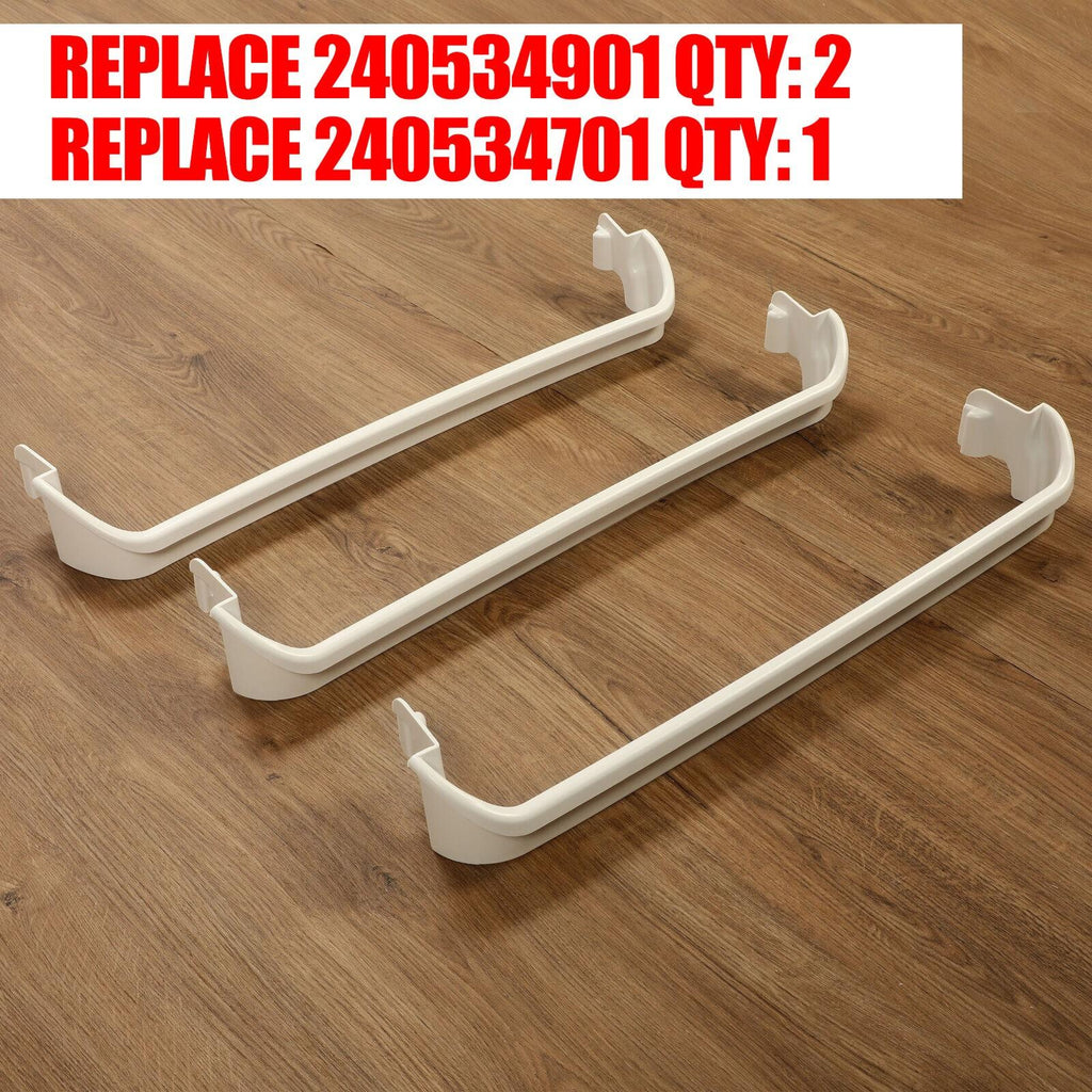 3PC Door Rack Shelf Retainer Bar For Frigidaire Refrigerator 240534701 240534901