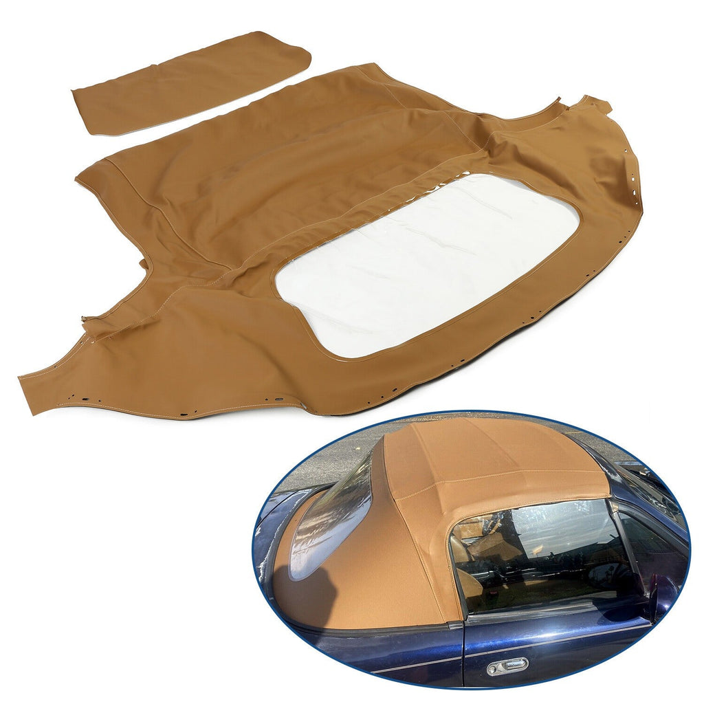For 1990-03 04 2005 Mazda Miata Convertible Soft Top & Plastic Window Tan Cabrio
