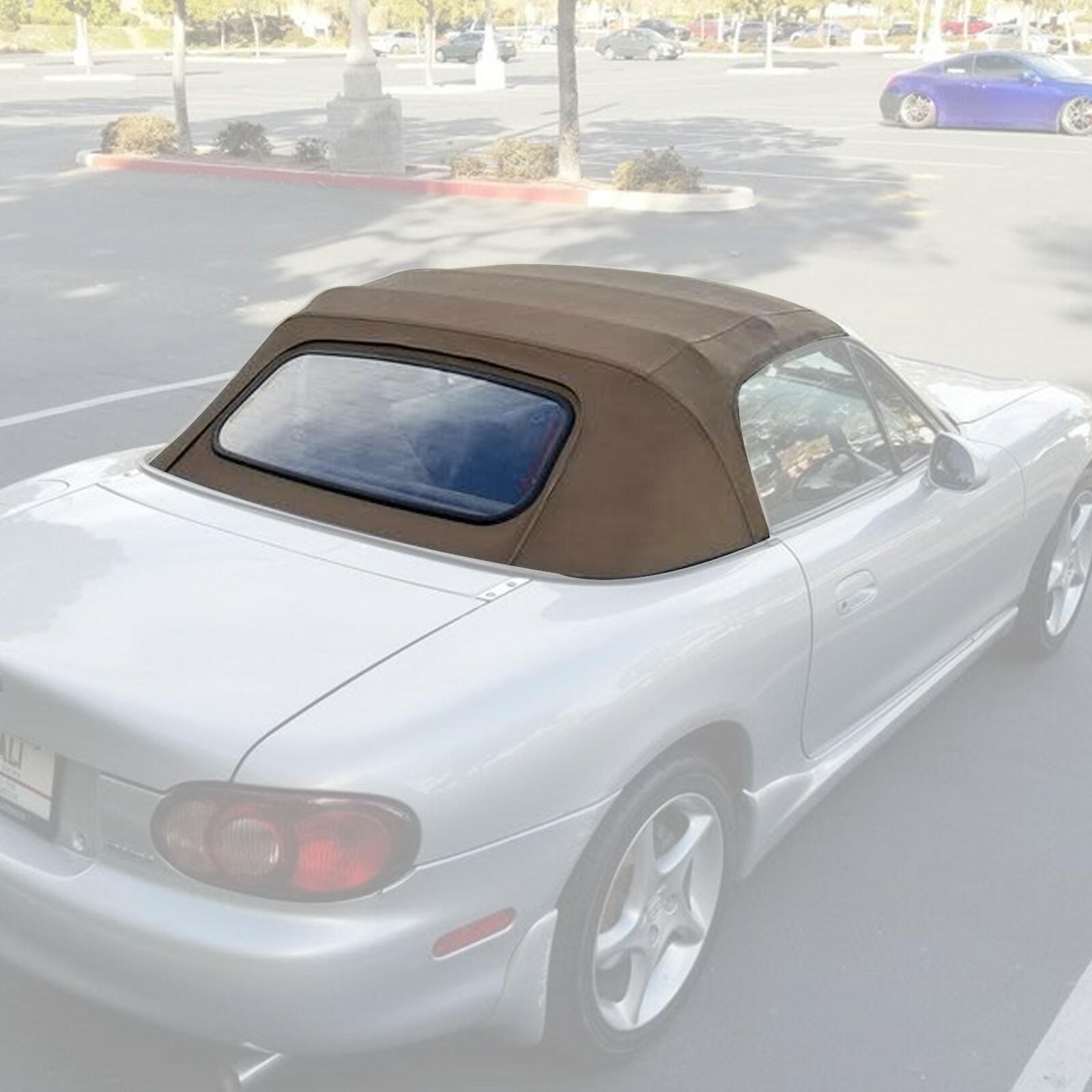 For 1990-03 04 2005 Mazda Miata Convertible Soft Top & Plastic Window Tan Cabrio