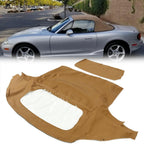 For 1990-03 04 2005 Mazda Miata Convertible Soft Top & Plastic Window Tan Cabrio