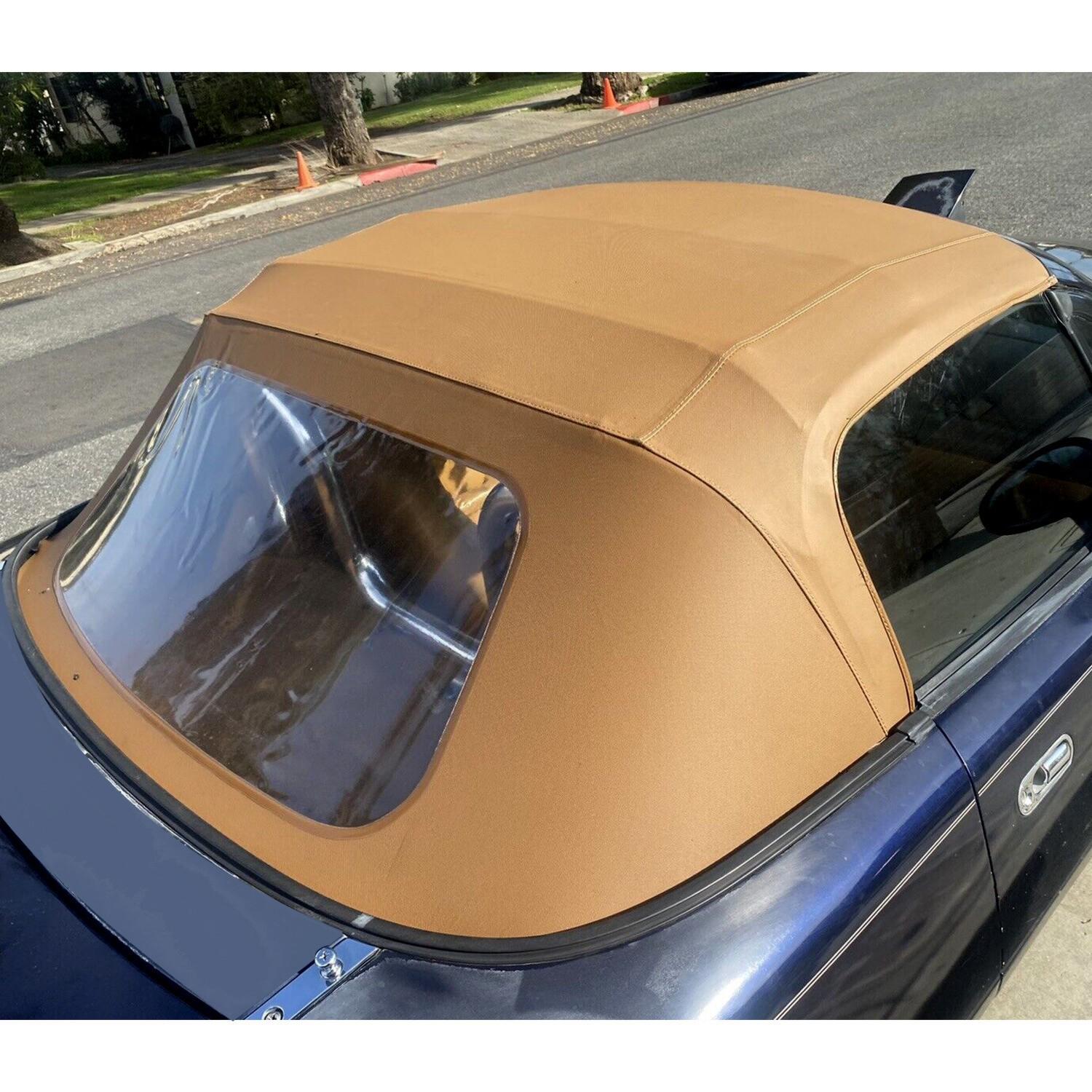 For 1990-03 04 2005 Mazda Miata Convertible Soft Top & Plastic Window Tan Cabrio