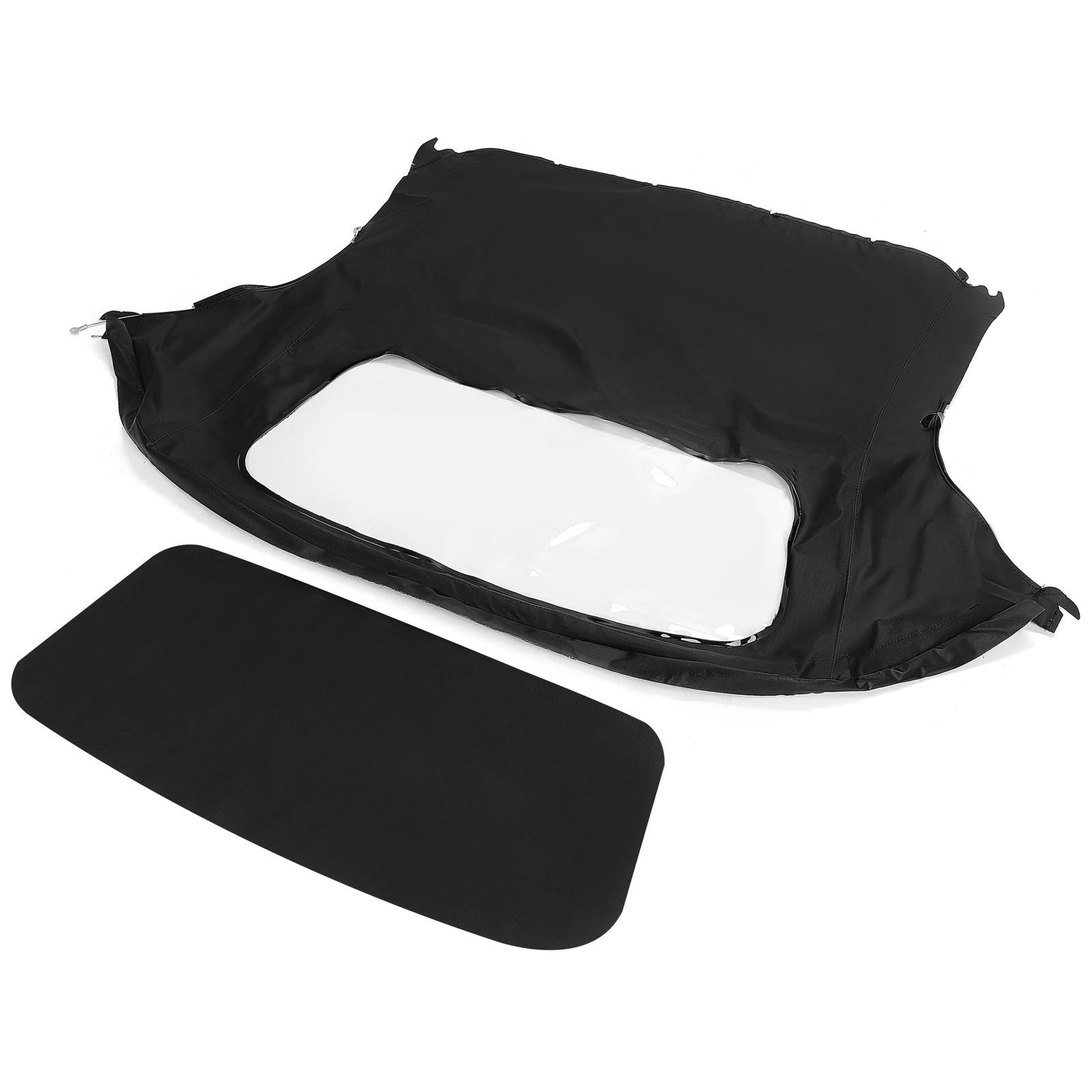 For Porsche Boxster Convertible Top 97-02 in Black Cloth, Plastic Window