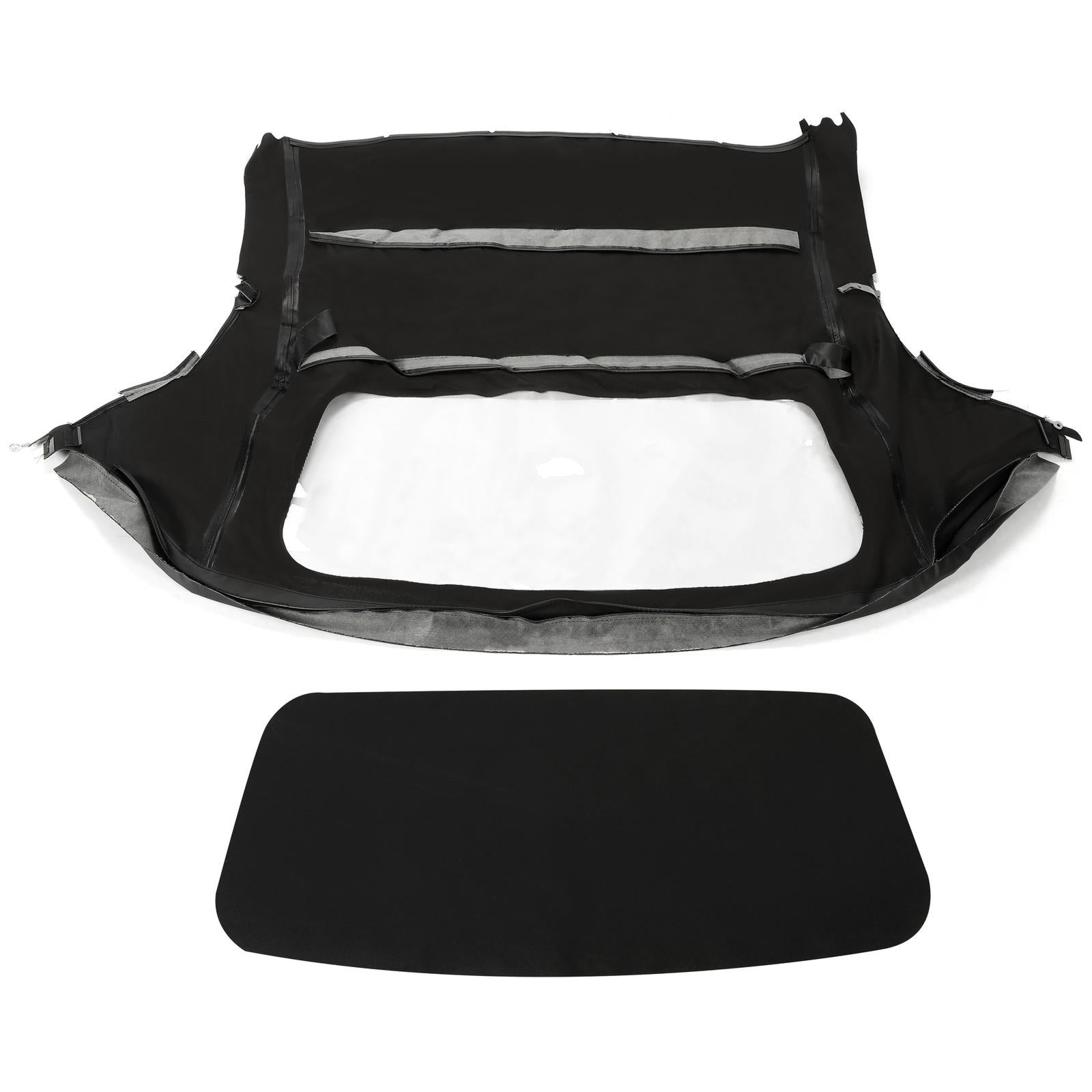 For Porsche Boxster Convertible Top 97-02 in Black Cloth, Plastic Window