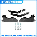 Fit For 1964-1979 Ford F-100 F-250 F-350 Pickup Black Rear Bumper Brackets Steel
