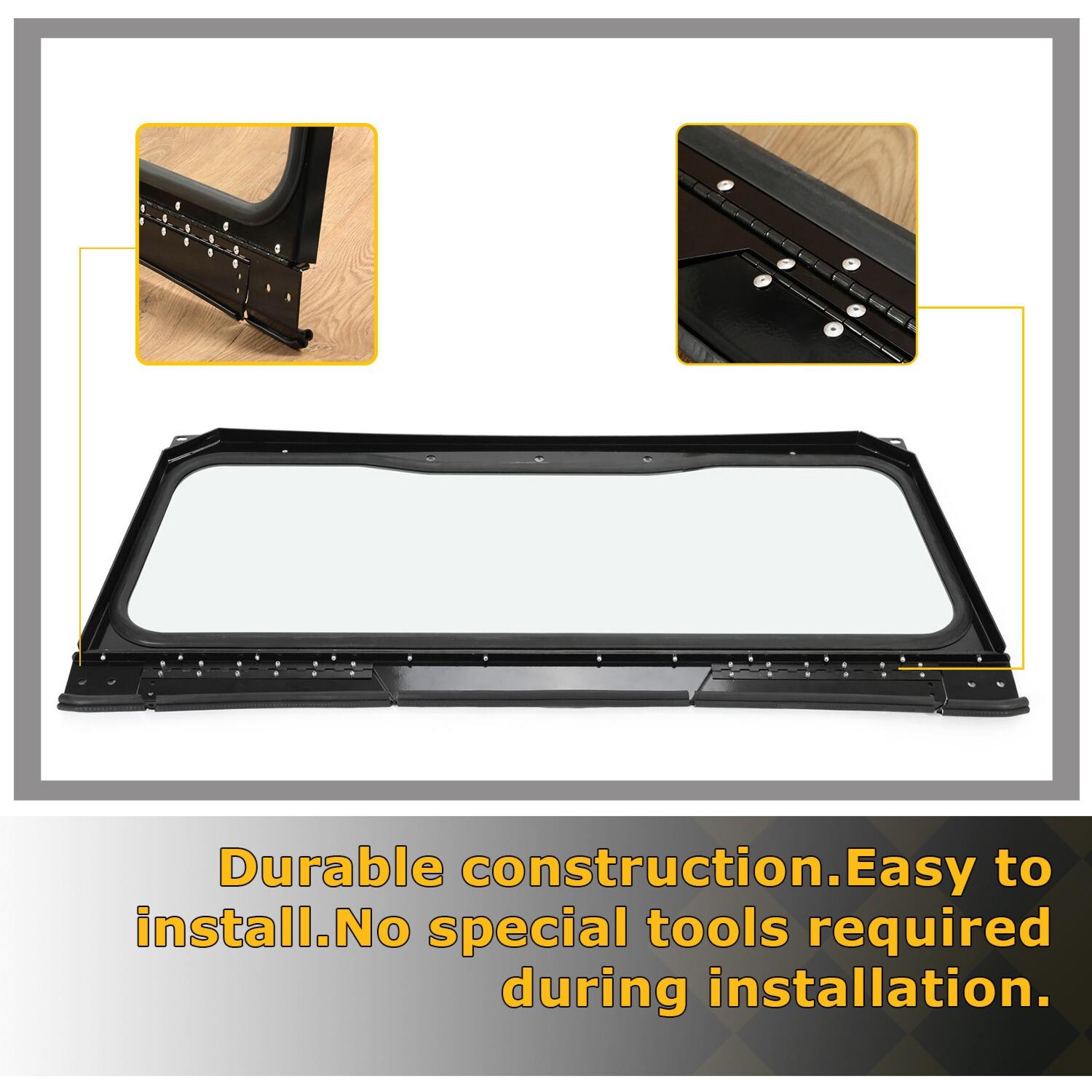Folding Glass Front Windshield For 2020 POLARIS GENERAL XP 1000 & XP 4 1000