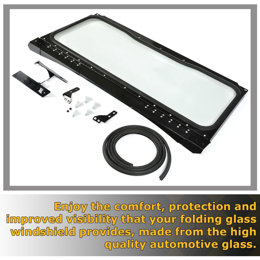 Folding Glass Front Windshield For 2020 POLARIS GENERAL XP 1000 & XP 4 1000