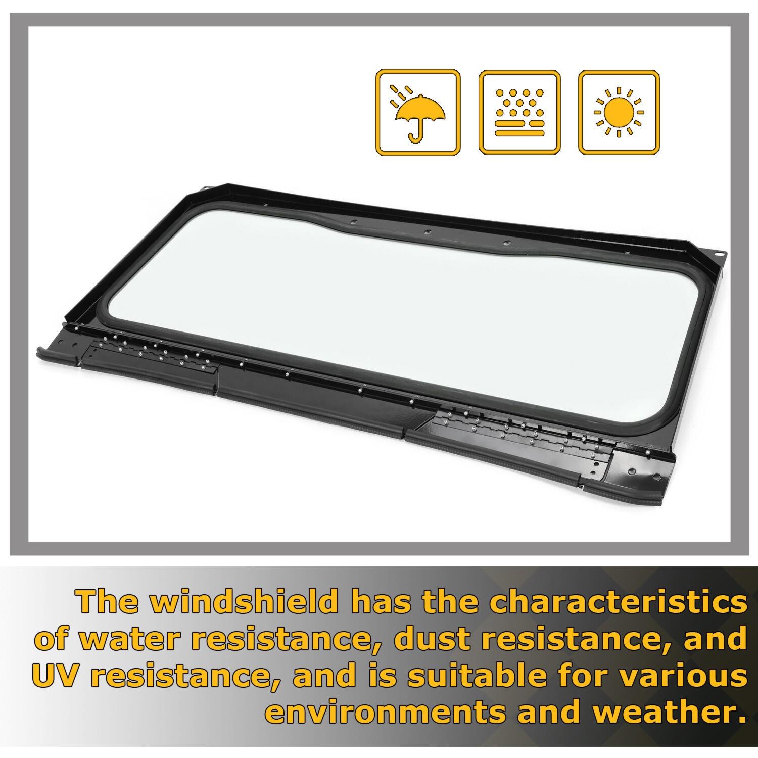 Folding Glass Front Windshield For 2020 POLARIS GENERAL XP 1000 & XP 4 1000