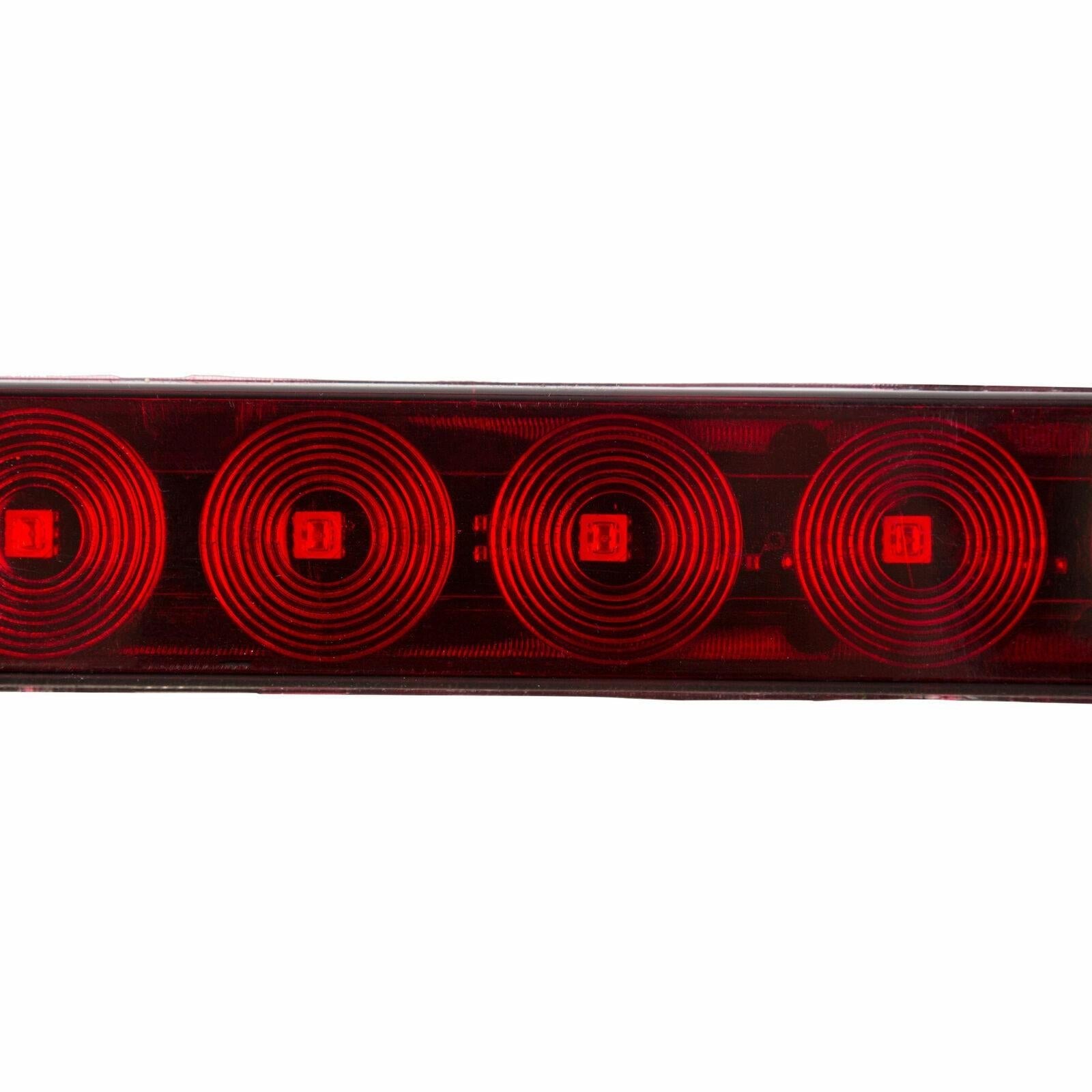 2PCS 15" Red Truck Trailer Light Bar 11 LED Stop Turn Tail Brake Lights Strip