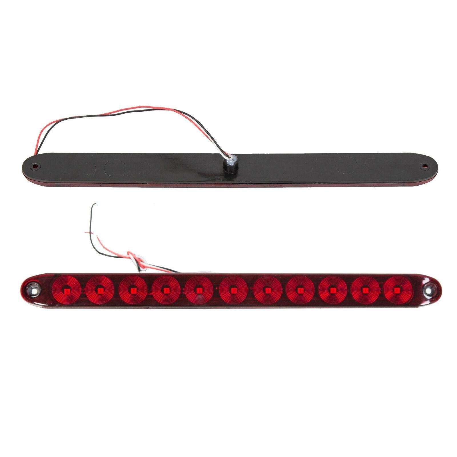 2PCS 15" Red Truck Trailer Light Bar 11 LED Stop Turn Tail Brake Lights Strip