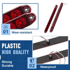 2PCS 15" Red Truck Trailer Light Bar 11 LED Stop Turn Tail Brake Lights Strip