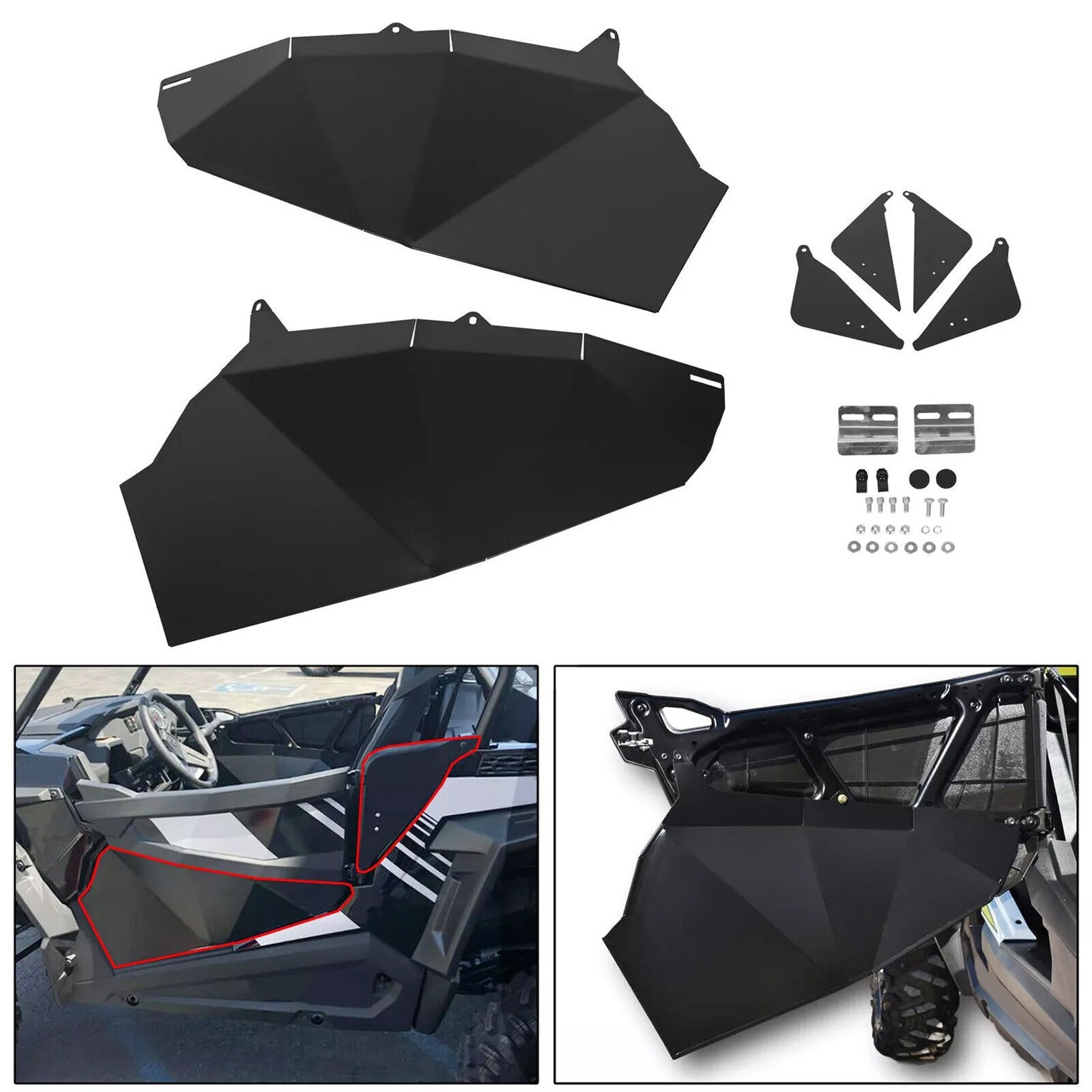 For 14-23 Polaris RZR XP 1000/S 900/S 1000 Lower Door Panel Inserts W/ Hardware